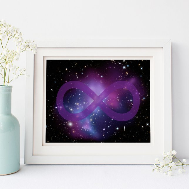 Purple Space Image Poster (Purple Celestial Infinity)