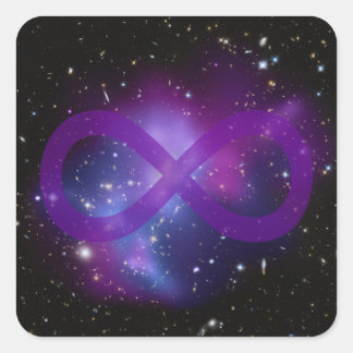Purple Space Image Square Sticker