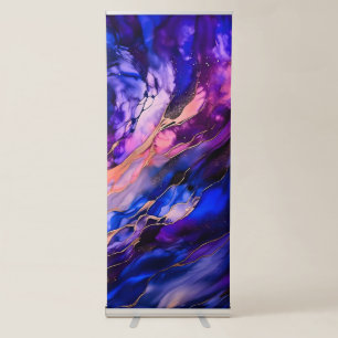 Purple Space Nebula in Alcohol Ink  Retractable Banner