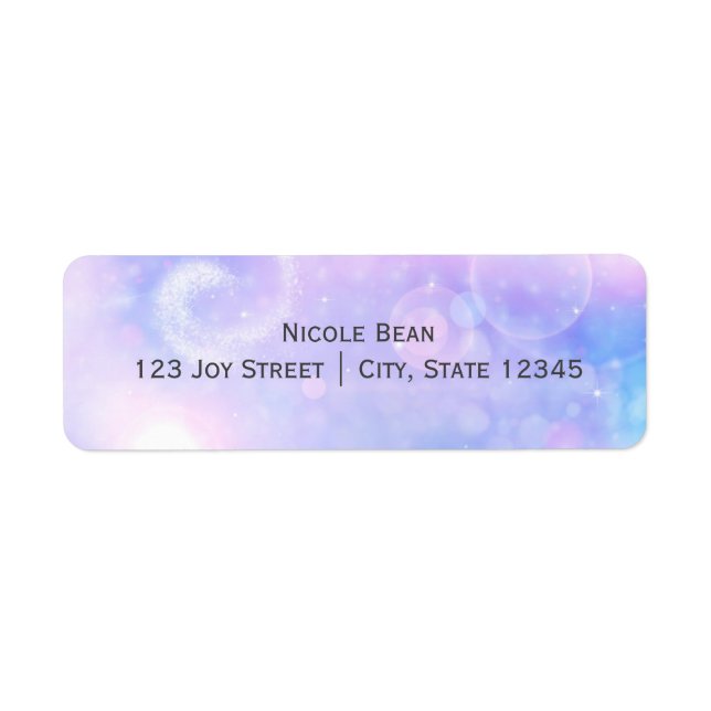 Purple Spacey Lights Cosmic Galaxy Address Labels (Front)