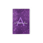 Purple Sparkle Bling Girly Monogram Name