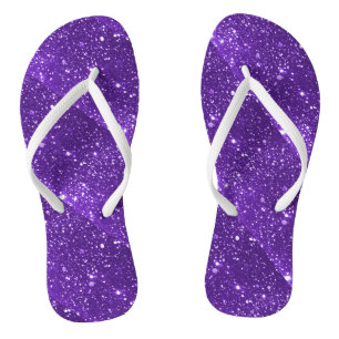 Purple Sparkle Flip Flops