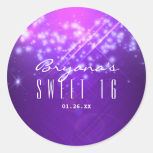 Purple Sparkle Glam Club Vibe PARTY Stickers