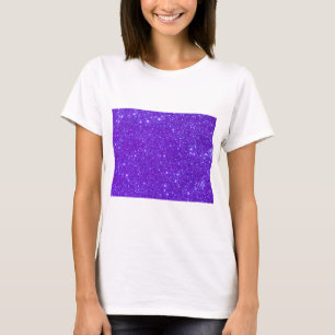 Purple Sparkle Glitter Custom Design Your Own T-Shirt