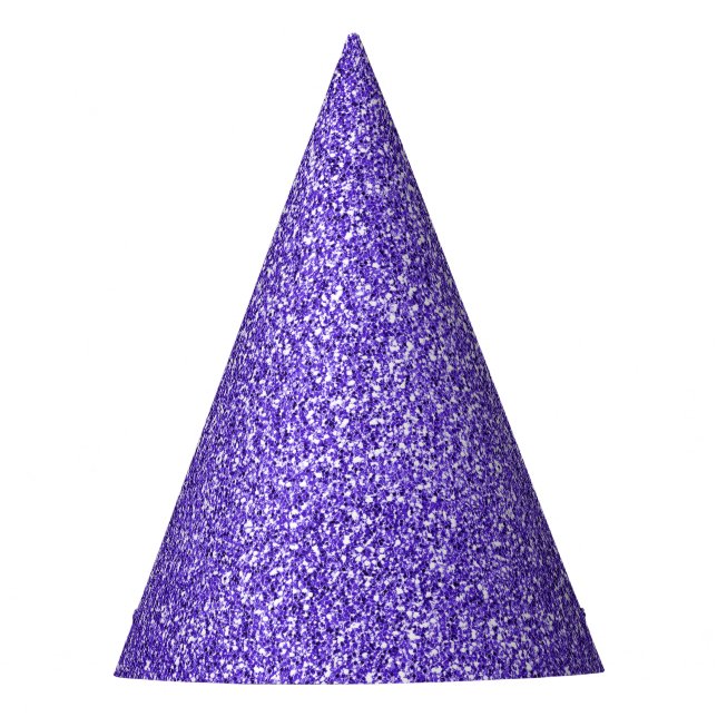 Purple Sparkle Glitter     Party Hat (Front)