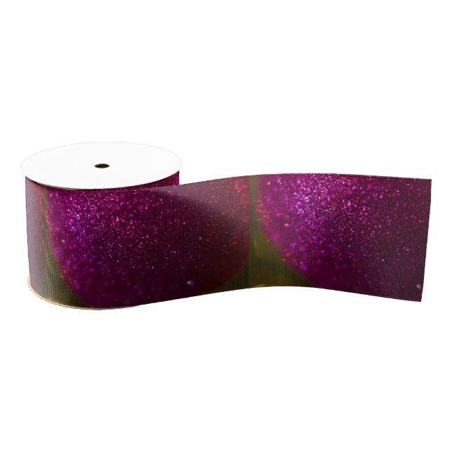 Purple Sparkle Grosgrain Ribbon (Spool)