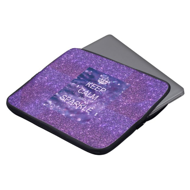 Purple Sparkle laptop case (Front Top)