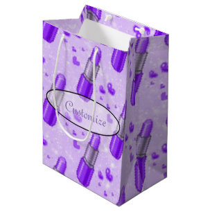 Purple Sparkle Lipstick Lover Gift Bag