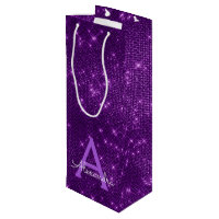 Purple Sparkle Monogram - Add Your Name