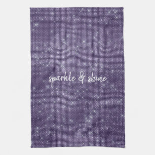 Purple Sparkle Tea Towel