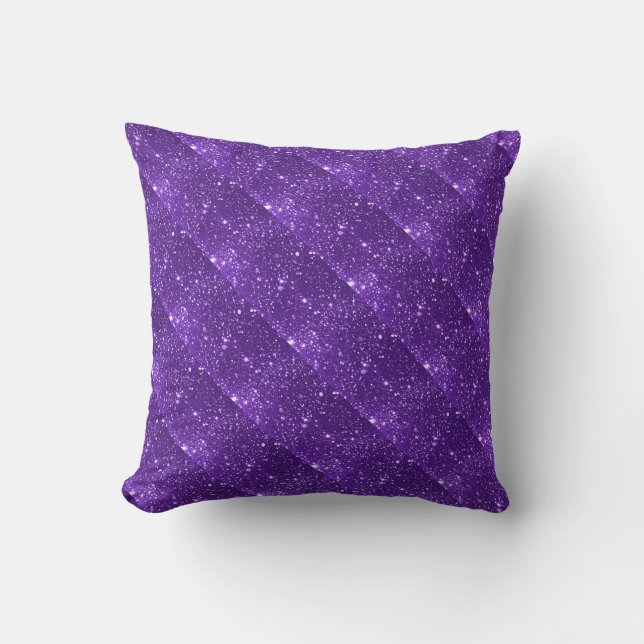 Purple Sparkle Throw Pillow (Front)