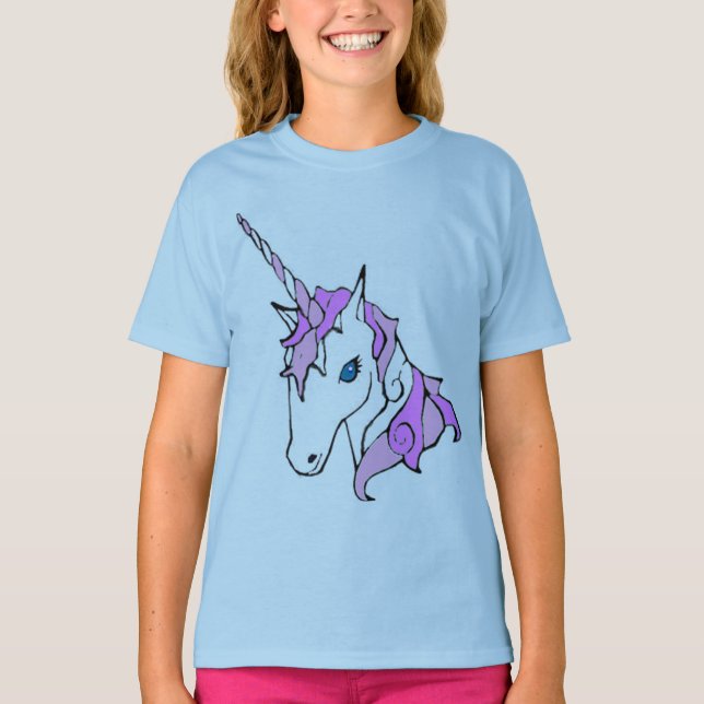 Purple Sparkle Unicorn T-Shirt (Front)
