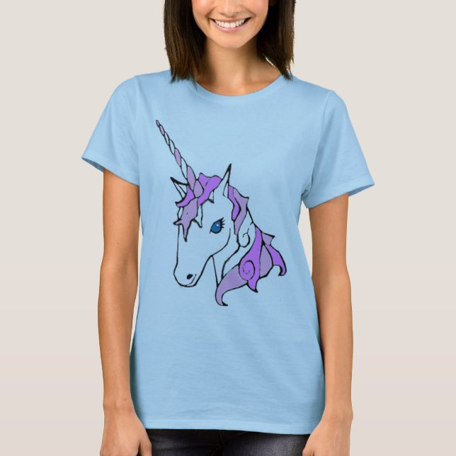Purple Sparkle Unicorn T-Shirt (Front)