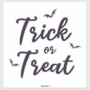 Purple Sparkles & Black Stripes Trick or Treat