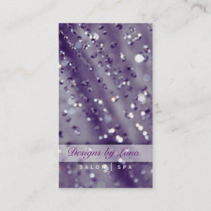 Purple Sparkles Sparkly Salon Spa Business Card