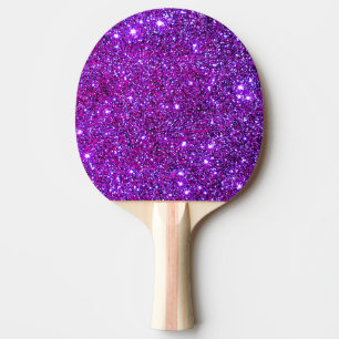 Purple Sparkly Glam Glittery Girly Table Tennis Ping Pong Paddle
