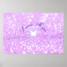 Purple Sparkly Glitter Butterfly Princess