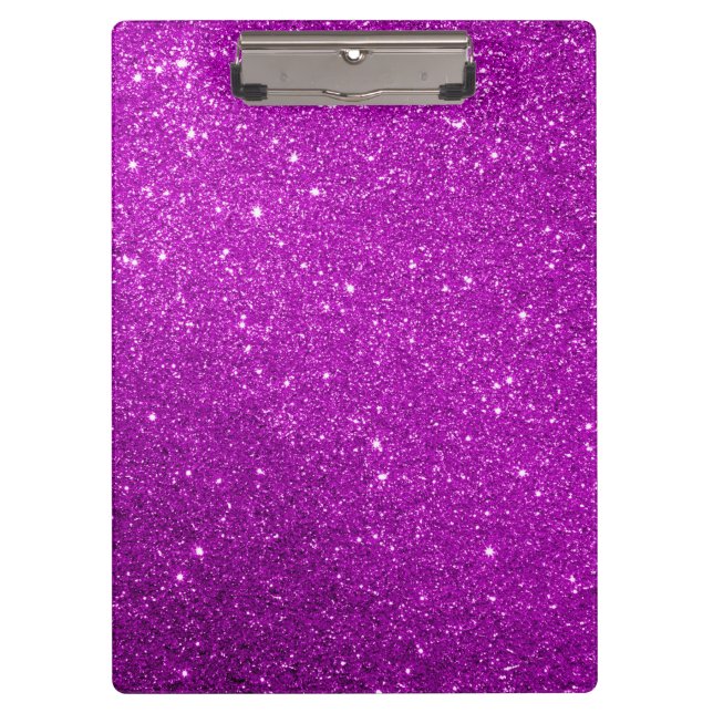 Purple Sparkly Glitter Clipboard (Front)