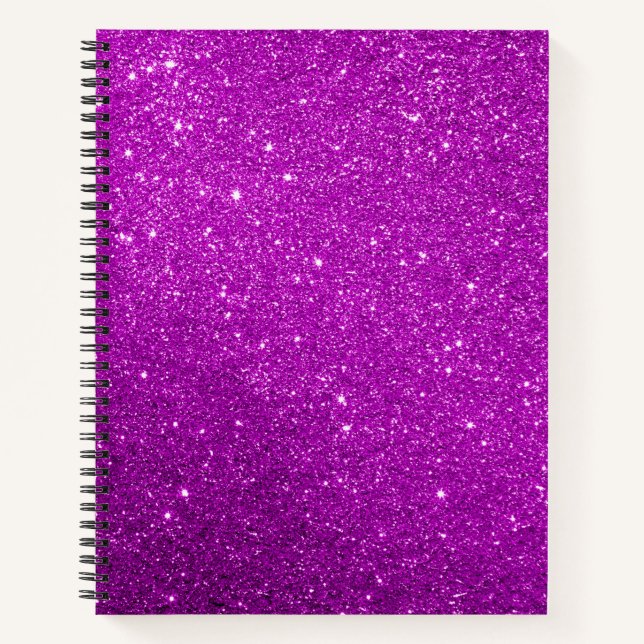 Purple Sparkly Glitter Notebook (Front)