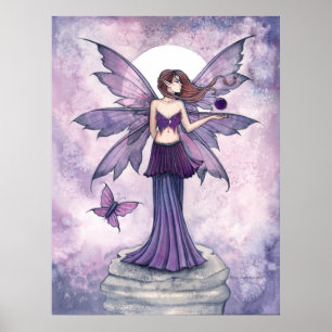 Purple Sphere Fairy Fantasy Poster