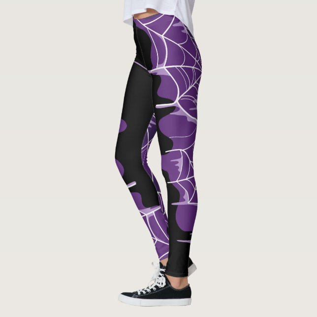 Purple spider web haze  leggings (Left)