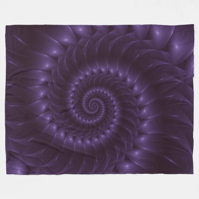 Purple Spiral Fractal Blanket (Front (Horizontal))