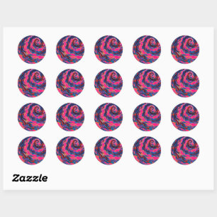Purple Spiral Galaxy Classic Round Sticker