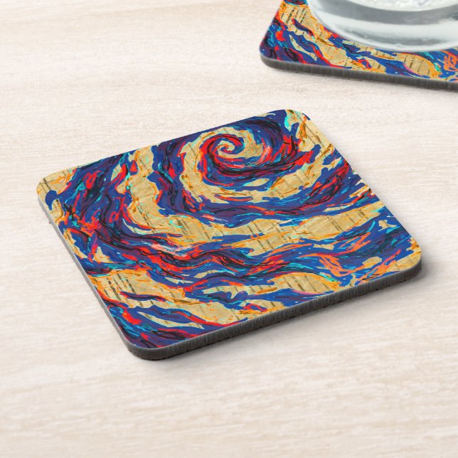 Purple Spiral Galaxy Coaster (Left Side)