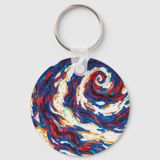 Purple Spiral Galaxy Key Ring