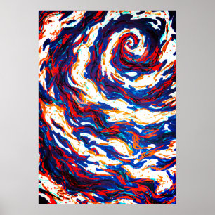 Purple Spiral Galaxy Poster