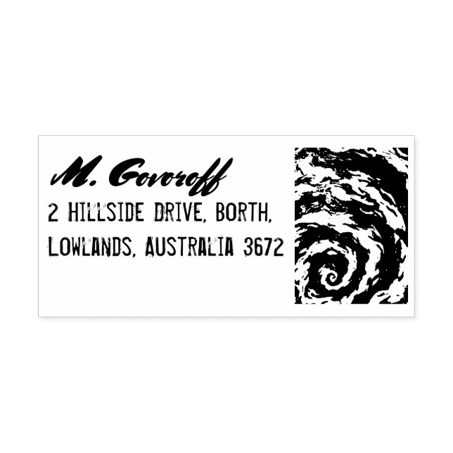 Purple Spiral Galaxy Rubber Stamp (Imprint)