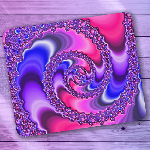 Purple Spiral Mouse Mat