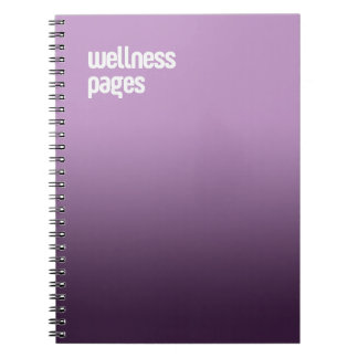 Purple Spiral Notebook – "Wellness Pages" Journal