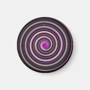 Purple spiral pattern magnet