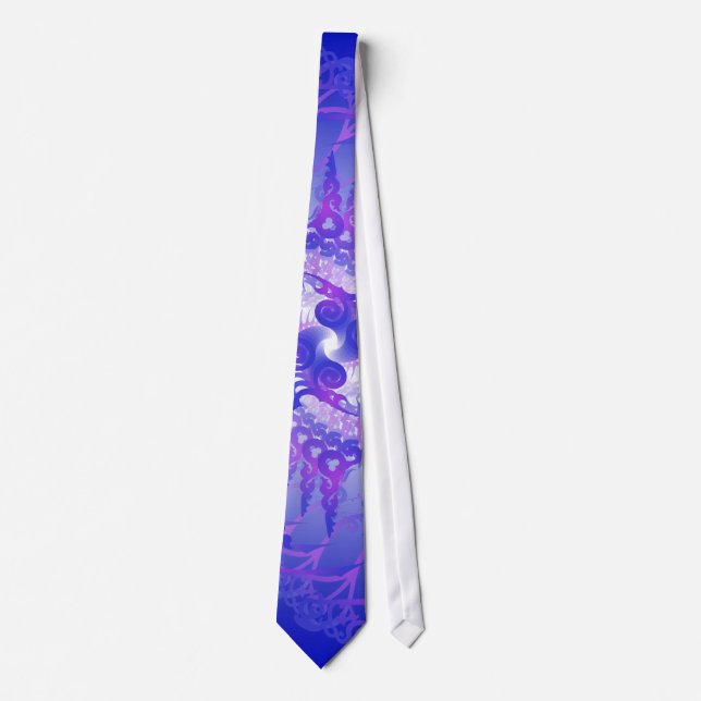 Purple Spiral Pattern: Vector Drawing: Custom Tie (Front)