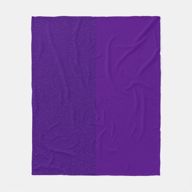 Purple Split Glitter Fleece Blanket – Customisable (Front)