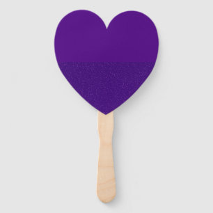 Purple Split-Texture Heart Paddle Fan – Customise