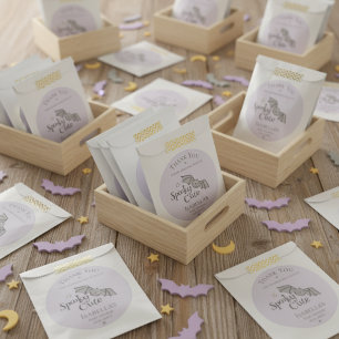 Purple Spooky Cute Bats Baby Halloween Favour Bags