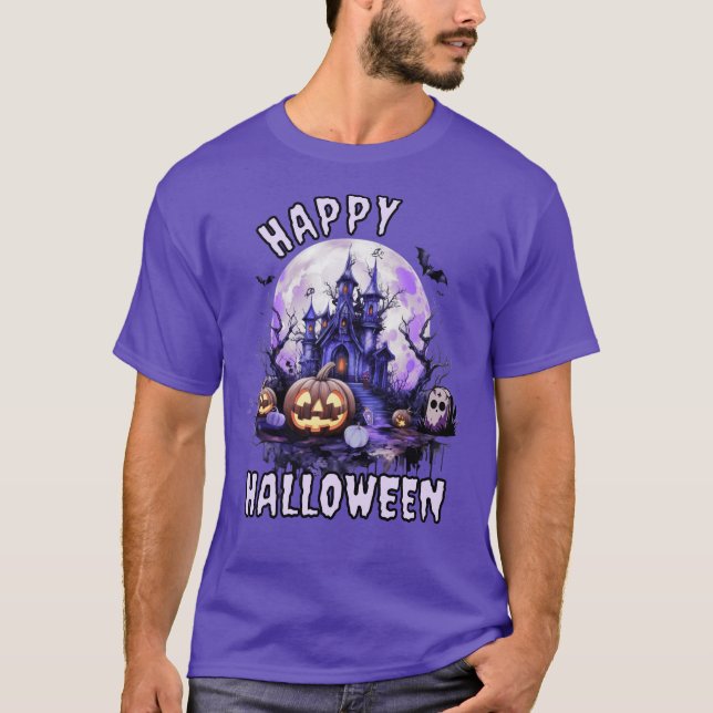 Purple Spooky Halloween T-Shirt (Front)
