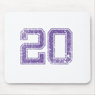 Purple Sports Jerzee Number 20.png Mouse Mat