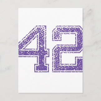 Purple Sports Jerzee Number 42.png Postcard