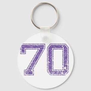 Purple Sports Jerzee Number 70.png Key Ring