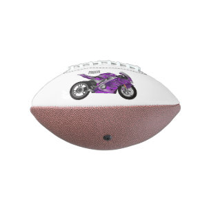 Purple sports motorcycle cartoon  american football