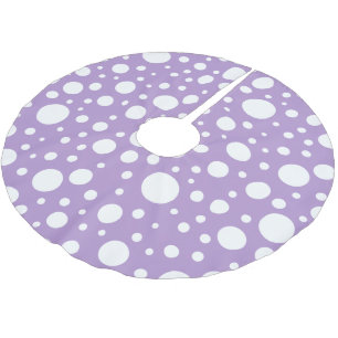 Purple Spots Tree Skirt