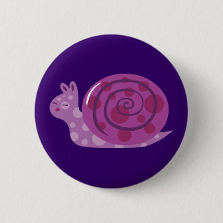 Purple Spotted Snail 6 Cm Round Badge