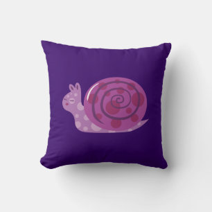 Purple Spotted Snail Cushion