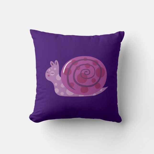 Purple Spotted Snail Cushion (Front)