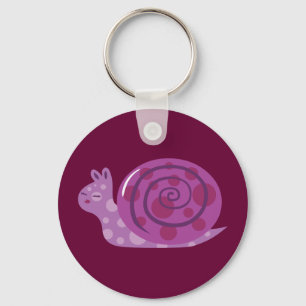 Purple Spotted Snail Key Ring