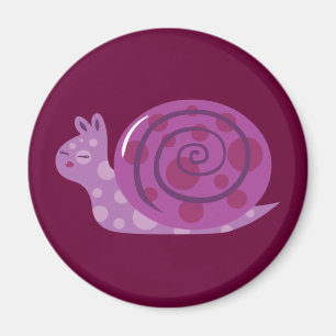 Purple Spotted Snail Magnet