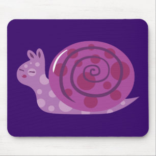 Purple Spotted Snail Mouse Mat